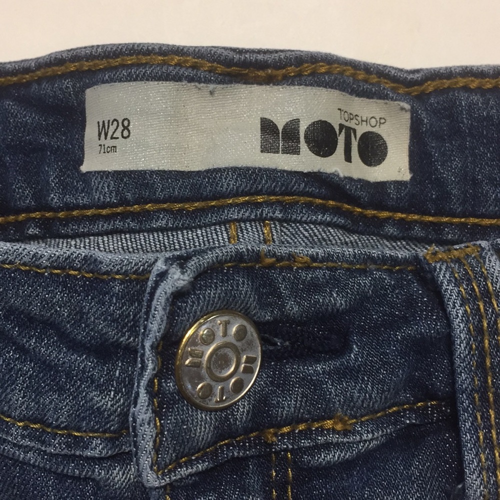 Top shop Moto Jean Cutoff Shorts - Picture 4 of 7